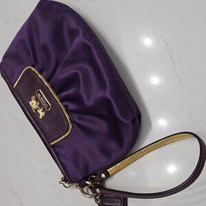Purple Coach Wristlet